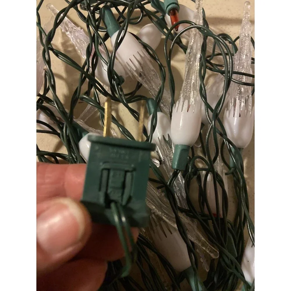 Midget Icicle Lights 20 Multicolor Indoor Outdoor String Christmas Lights